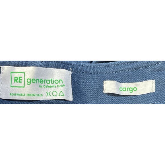 RE generation By Celebrity Pink Womens Size 24 RELAXED Cargo Pants Blue - Picture 9 of 9